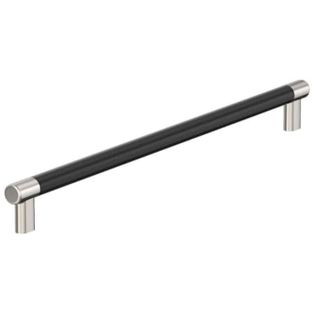 Amerock Esquire 18 Inch Center to Center Bar Cabinet Pull Polished Nickel / Black Bronze