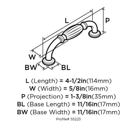 Amerock-BP55223-Dimensions of Angle View