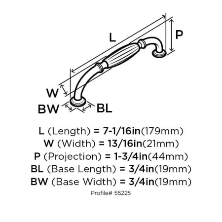 Amerock-BP55225-Dimensions of Angle View