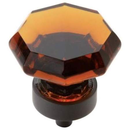 Amerock Traditional Classics 1-5/16 Inch Geometric Cabinet Knob Amber Black Bronze