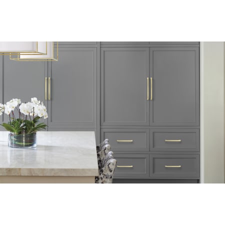 Amerock-BP55279-Golden Champagne on Gray Cabinets