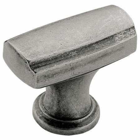 Amerock Highland Ridge 1-3/8 Inch Rectangular Cabinet Knob Antique Pewter