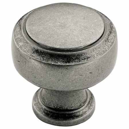 Amerock Highland Ridge 1-3/16 Inch Mushroom Cabinet Knob Antique Pewter