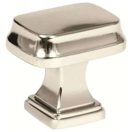 Amerock Revitalize 1-1/4 Inch Rectangular Cabinet Knob Polished Nickel