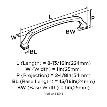 Amerock-BP55348-Dimensions of Angle View