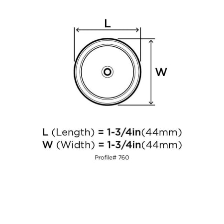 Amerock-BP760-Dimensions of Front View