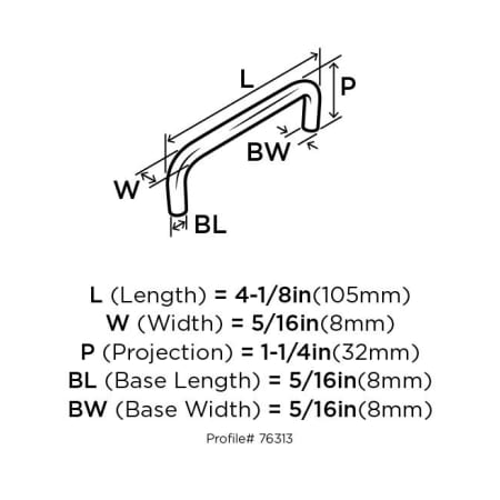 Amerock-BP76313-Dimensions of Angle View