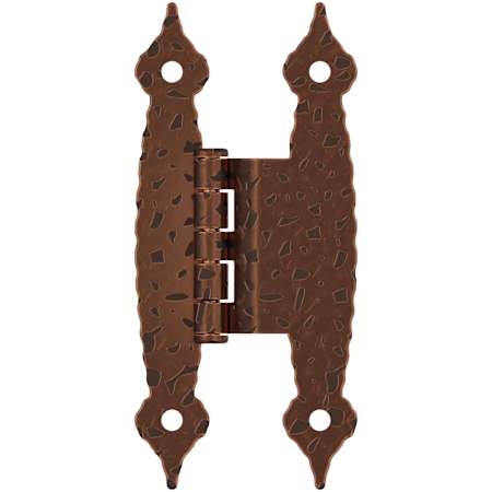 Amerock Functional Hardware Overlay Surface Mount Cabinet Door Hinge with 105 Degree Opening Angle - Pair Antique Copper