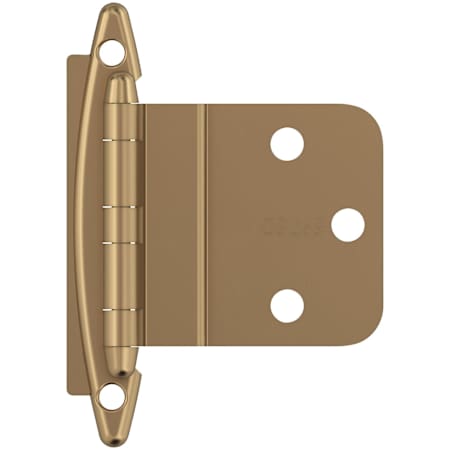 Amerock Functional Hardware 3/8 Inch Inset Surface Mount Cabinet Door Hinge with 105 Degree Opening Angle - Pair Champagne Bronze