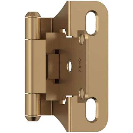 Amerock Functional Hardware 1/4 Inch Overlay Wrap Cabinet Door Hinge with 105 Degree Opening Angle and Self Close Function - Pair Champagne Bronze