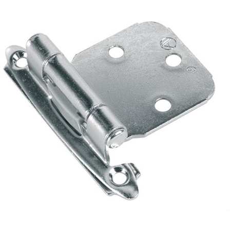 Amerock Pair of Variable Overlay Self-Closing Face Mount Hinges - 10 Pack Polished Chrome