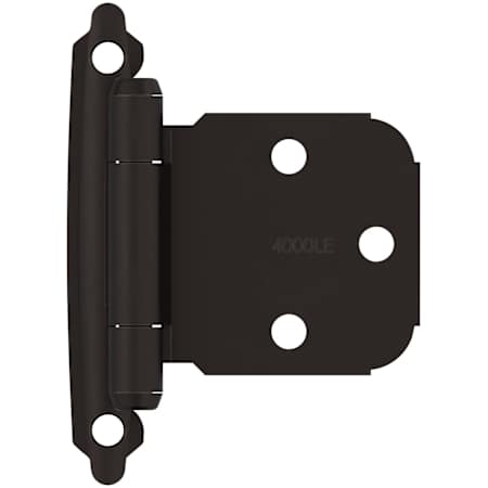 Amerock Functional Hardware Variable Overlay Self Closing Face Mount Satin Nickel Cabinet Hinge - Pair Oil Rubbed Bronze