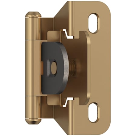 Amerock Functional Hardware 1/4 Inch Overlay Wrap Cabinet Door Hinge with 105 Degree Opening Angle and Self Close Function - Pair Champagne Bronze