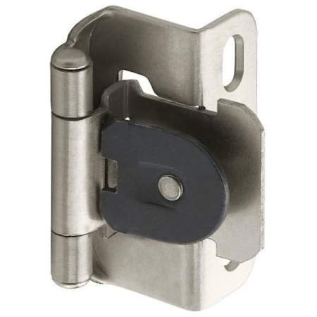 Amerock Functional 1/2 Inch Overlay Single Demountable Partial Wrap Hinge - Package of 25 Pairs (50 Hinges) Satin Nickel