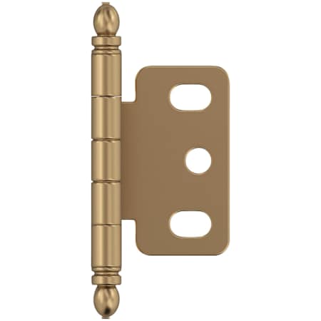Amerock Functional Hardware Full Inset Wrap Cabinet Door Hinge with 105 Degree Opening Angle - Single Hinge Champagne Bronze