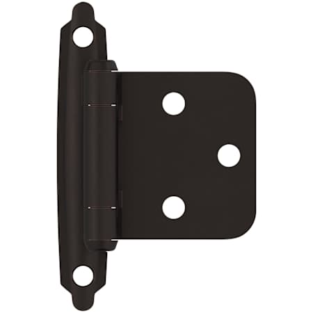 Amerock Functional Hardware Variable Overlay Surface Mount Cabinet Door Hinge with 105 Degree Opening Angle and Self Close Function - Pack of 10 Oil Rubbed Bronze