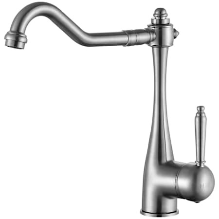 Anzzi Patriarch 1.2 GPM Single Hole Kitchen Faucet Brushed Nickel