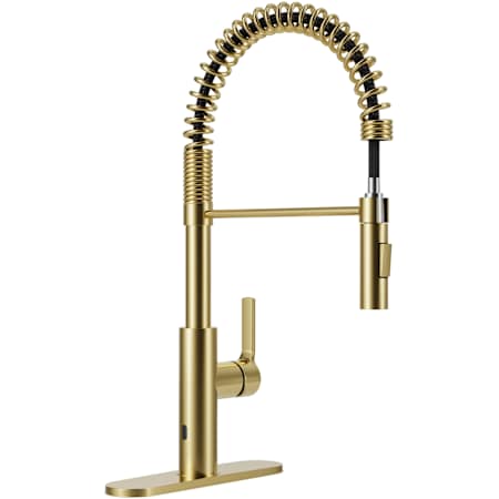 Anzzi Ola Touchless 1.8 GPM Single Hole Kitchen Faucet Brushed Gold