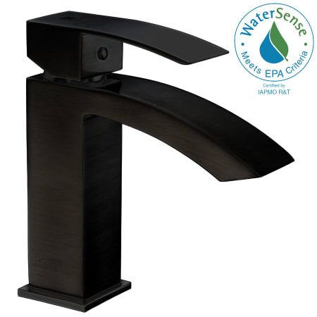 Anzzi Revere 1.2 GPM Deck Mounted Single Hole Bathroom Faucet Matte Black