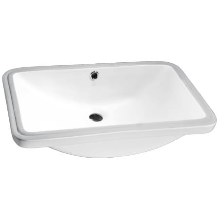 Anzzi Lanmia 24" Rectangular Vitreous China Undermount Bathroom Sink with Overflow Glossy White