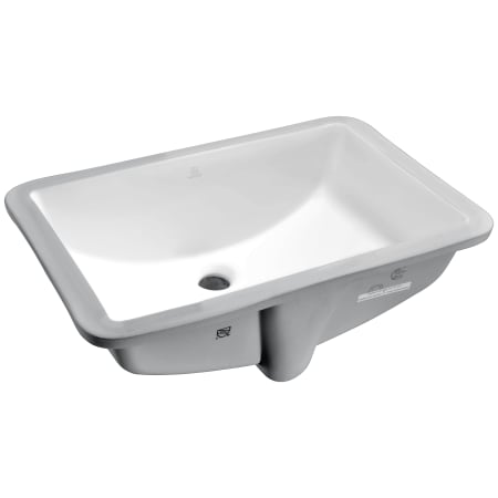 Anzzi Pegasus 21" Rectangular Vitreous China Undermount Bathroom Sink with Overflow Glossy White