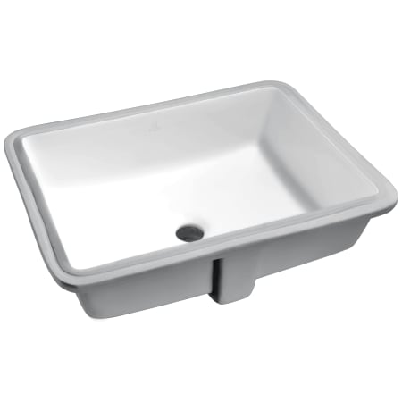 Anzzi Dahlia 19-1/2" Rectangular Vitreous China Undermount Bathroom Sink with Overflow Glossy White