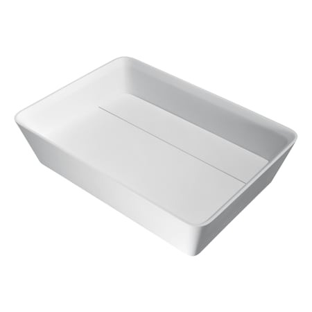 Anzzi Sharon 23-5/8" Stone Composite Vessel Bathroom Sink Matte White