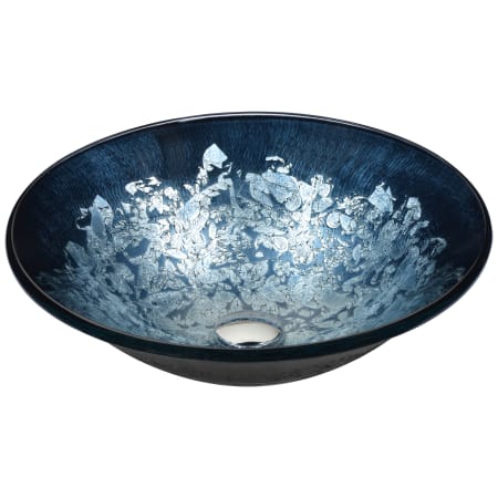 Anzzi Makata 17-5/8" Circular Glass Vessel Bathroom Sink Silver