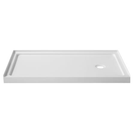 Anzzi Colossi 60" x 36" Rectangular Shower Base with Single Threshold and Right Drain White