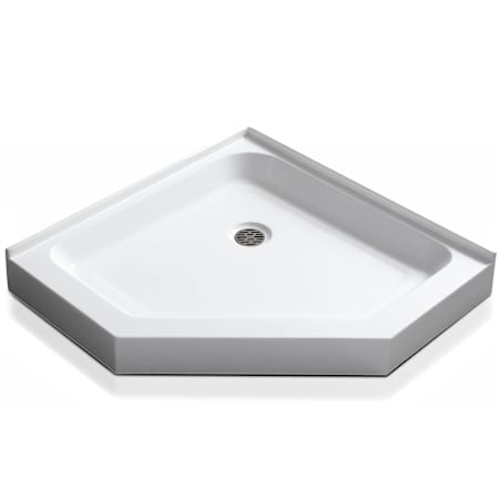 Anzzi Randi 36" x 36" Triple Threshold Shower Base with Corner Drain Glossy White