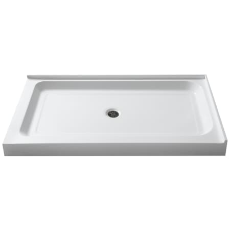 Anzzi Port 36" x 48" Double Threshold Shower Base with Center Drain Glossy White