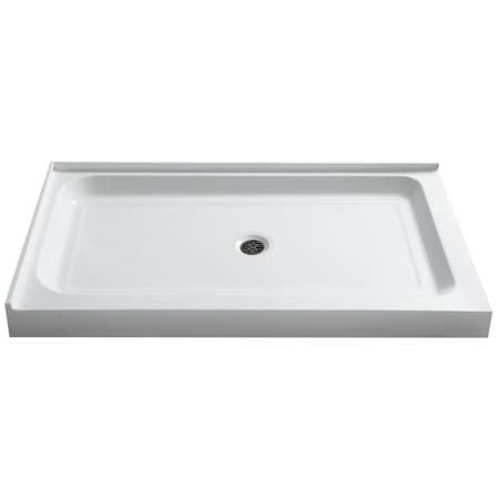 Anzzi Vail 36" x 48" Double Threshold Shower Base with Center Drain Glossy White