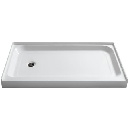 Anzzi Tier 60" x 36" Single Threshold Shower Base with Left-Side Drain Glossy White