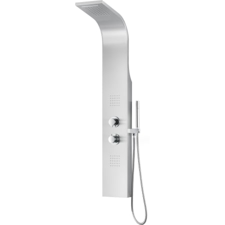 Anzzi Anchorage 62" Thermostatic Shower Panel with Single Function Rain Shower Head with 2 Jet Body Sprays Brushed Steel