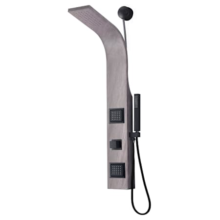 Anzzi Aura Thermostatic Shower Panel with Shower Head, Hand Shower, Body Sprays, Shower Arm and Hose Grey Marble