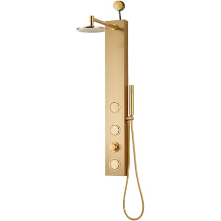 Anzzi Beverly Retrofit Shower with Shower Head, Hand Shower, Body sprays, and Hose Brushed Gold
