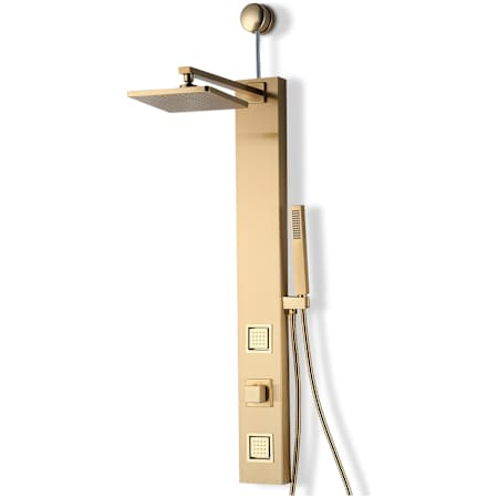 Anzzi Dion Retrofit Shower with Shower Head, Hand Shower, Body sprays, and Hose Brushed Gold