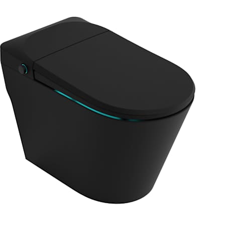 Anzzi Envo Aura 1.28 GPF Auto Flush Floor Mounted One Piece Elongated Chair Height Smart Toilet with Bidet and Left Hand Lever - Seat Included Matte Black