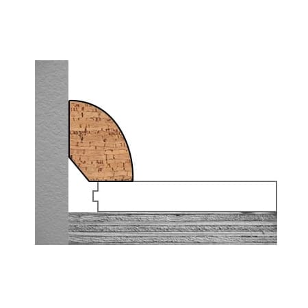 APC Cork Assortment 78" Quarter Round For Use With APC-EROS-A Cork Flooring (Maple Wood Stained to Match) Eros