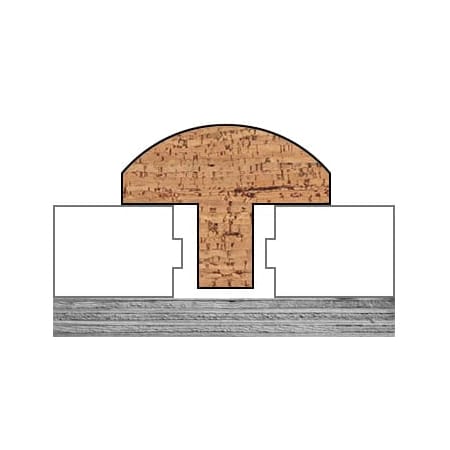 APC Cork Assortment 78" T-Molding For Use With APC-EROS-A Cork Flooring (Maple Wood Stained to Match) Eros