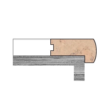 APC Cork Assortment 78" Stair Nose For Use With APC-ODYSSEUS-A Cork Flooring (Maple Wood Stained to Match) Odysseus Creme