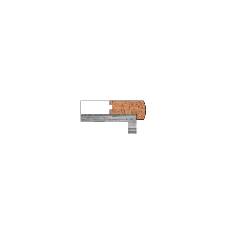 APC Cork ReColour 78" Stair Nose For Use With APC-SLATEGRAY-REC Cork Flooring (Maple Wood Stained to Match) Slate Gray