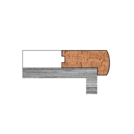 APC Cork ReColour 78" Stair Nose For Use With APC-GRIEGE-REC Cork Flooring (Maple Wood Stained to Match) Griege