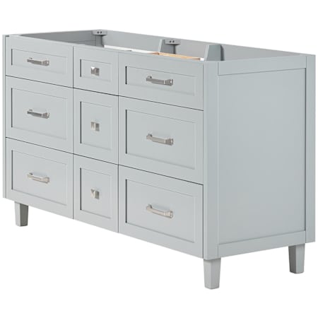 Ariel Monroe 60" Double Free Standing Vanity Cabinet Only - Less Vanity Top Grey / Brushed Nickel Hardware