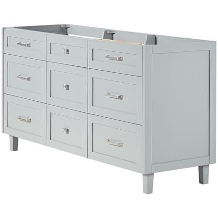 Ariel Monroe 66" Double Free Standing Vanity Cabinet - Less Vanity Top Grey / Brushed Nickel Hardware