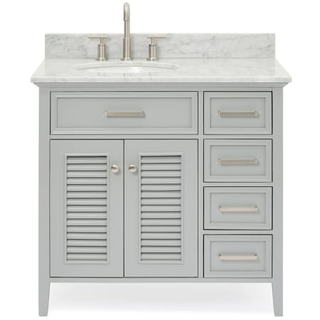 Ariel Kensington 36" Thick Carrara Marble Vanity Top Grey