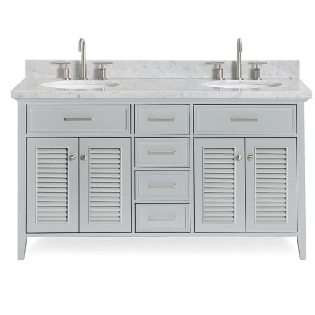 Ariel Kensington 60" Thick Carrara Marble Vanity Top Grey