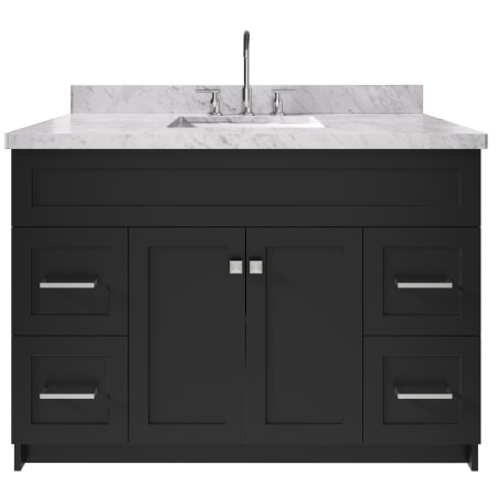 Ariel Hamlet 48" Free Standing Single Basin Vanity Set with Cabinet and Marble Vanity Top Black