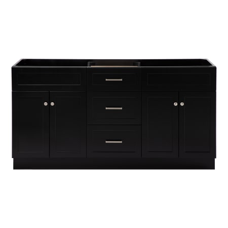 Ariel Hamlet 66" Double Free Standing Vanity Cabinet Only - Less Vanity Top Black