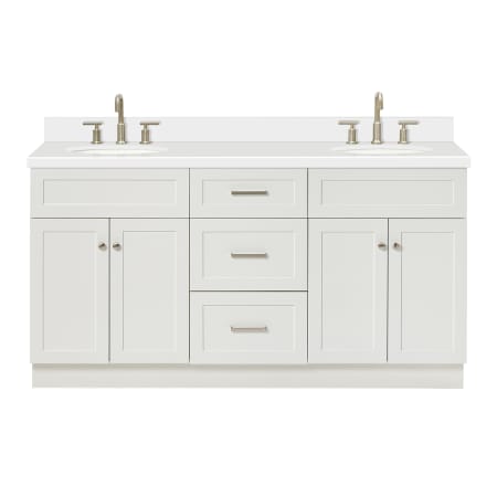 Ariel Hamlet 67" Free Standing Double Basin Vanity Set with Cabinet and Quartz Vanity Top